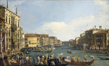 Una Regata En El Gran Canal Veneciano Venecia Canaletto Pinturas al óleo